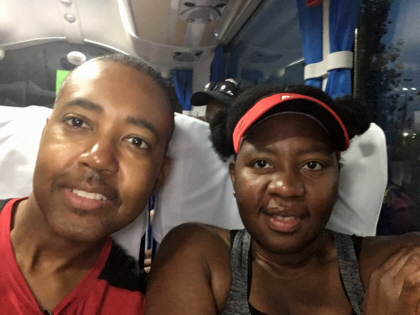 bus ride to the race site