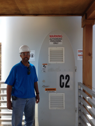 entrance to wind turbine