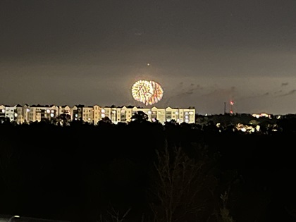 Disney Fireworks from Rooftop Terrace